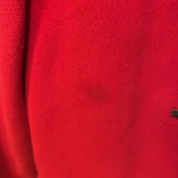BURBERRY woman’s red wool long trench coat - Picture 7 of 16
